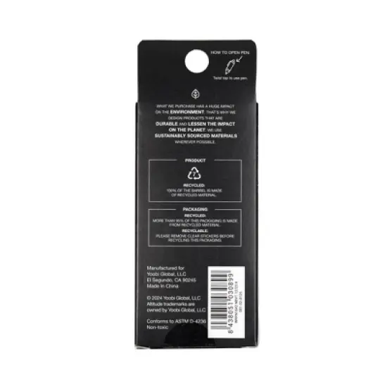 Altitude 3pk Stylus Ballpoint Pens 1.0mm Black Ink image {4}