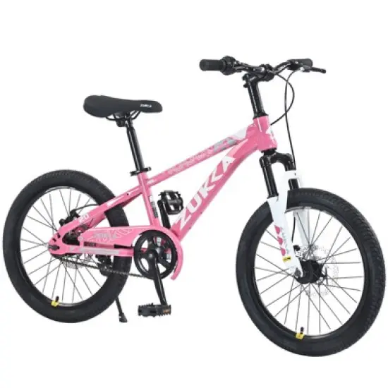 Aukfa 20-Inch Mountain Bike With Steel Frame, Dual Disc Brakes, Adjustable Seat and Handlebars, Suitable For Boys and Girls Aged 7-10 image {6}