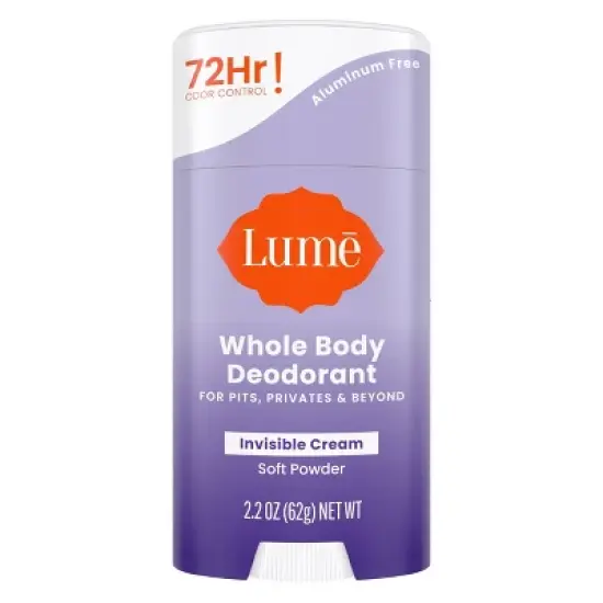 Lume Whole Body Women's Deodorant Invisible Cream Stick - Soft Powder Scent - 2.2oz image {10}