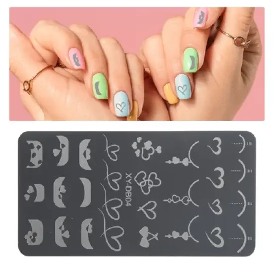 Unique Bargains Colorful Nail Art Stamp XY-DB04 Silver Tone 1 Pc image {2}