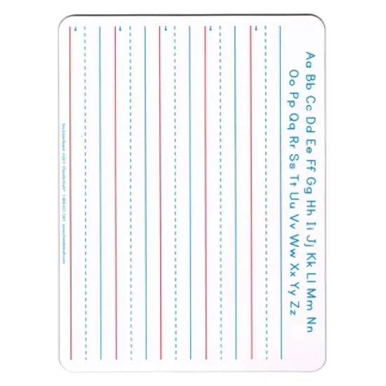 Pacon&reg; Handwriting Whiteboard, 2-Sided, Ruled/Plain, 1" x 1/2" x 1/2" Ruled, 9" x 12", 10 Boards image {2}