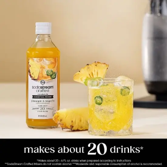 SodaStream Crafted Mixers Pineapple Jalapeno Drink Mix: Liquid Concentrate, Fruit Drink, Soda Streamer Flavor image {2}