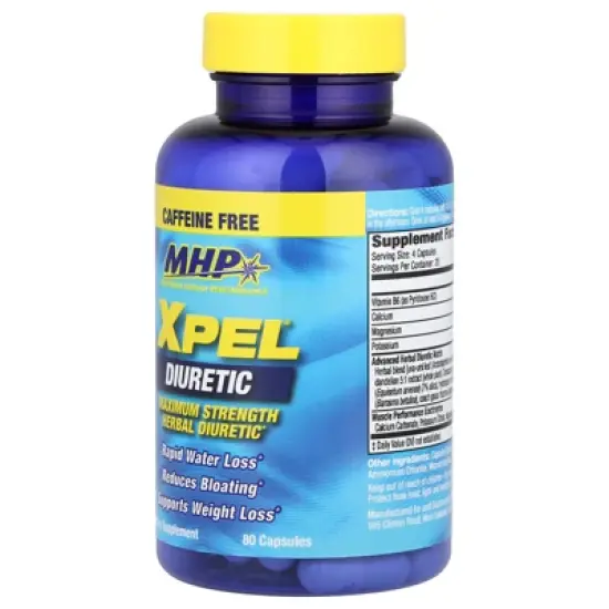 MHP XPEL&reg; Diuretic, Maximum Strength, Caffeine Free , 80 Capsules image {3}
