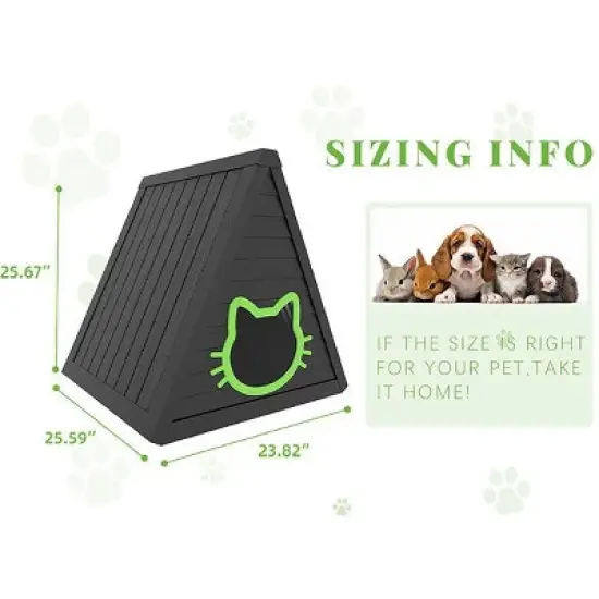 Yardgrace Indoor Outdoor Playful Cozy Triangular Cat Bed image {1}