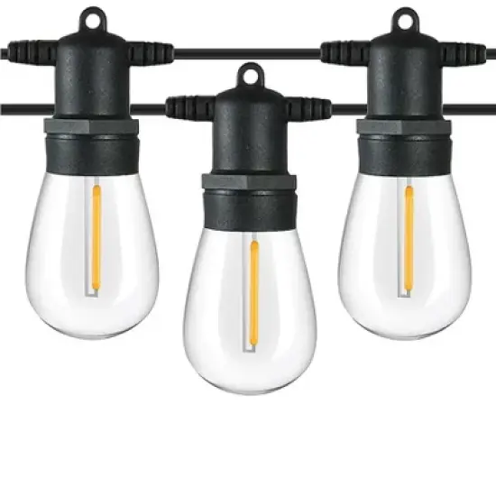 48-ft Plug-in Outdoor String Light with 15 Bulbs image {1}