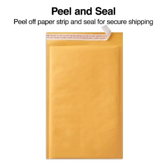 Staples 8.5"W x 11"L Peel & Seal Bubble Mailer #2 12/Pack (51580-CC) image {4}
