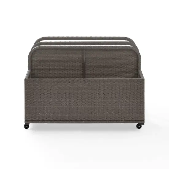 Palm Harbor Outdoor Wicker Pool Storage Caddy - Crosley image {4}