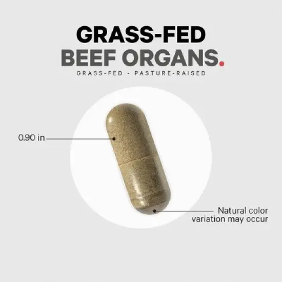 Codeage Grass-Fed Beef Organs Pasture-Raised Non-Defatted Glandular Supplement - 180ct image {8}