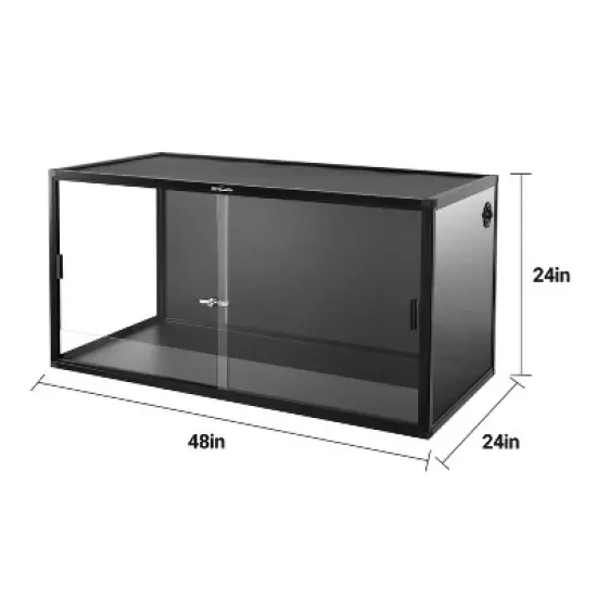 REPTI ZOO 120 Gallon Reptile Terrarium, Front Opening 4x2x2 Reptile Enclosure for Easy Maintenance, Reptile Tank with Top Screen Ventilation image {1}