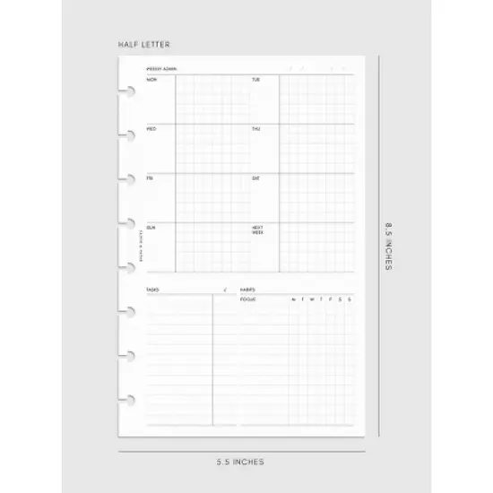 Weekly Admin Planner Inserts | Monday Start | Cloth & Paper image {8}
