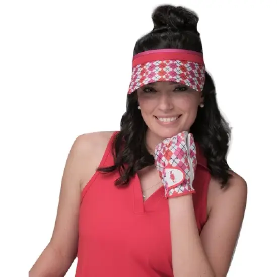 Glove It Women's Print Coil Golf Visor, Golfin Gal image {3}