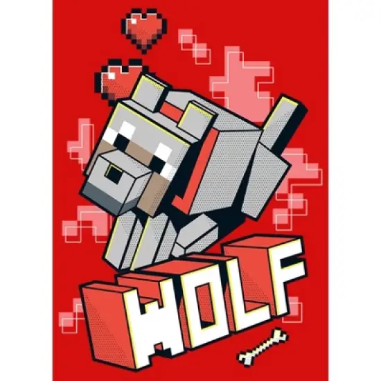 Girl's Minecraft Wolf T-Shirt image {1}