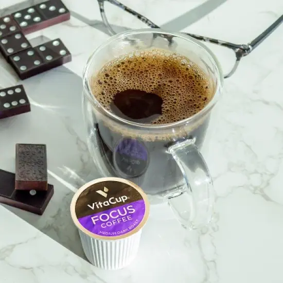 VitaCup Focus Mushroom Coffee Pods for Memory & Clarity Medium Roast Coffee - 32ct image {5}