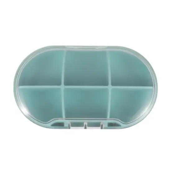 Unique Bargains 6 Compartment Single Layer Pill Case 1 Pc image {8}
