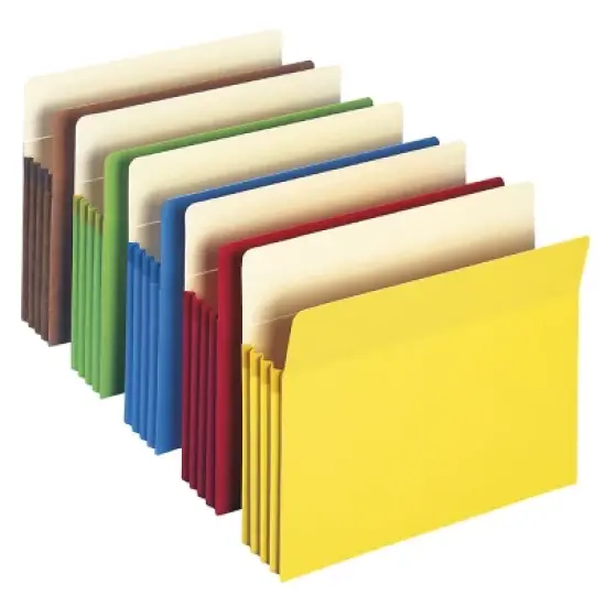 Smead File Pocket, Straight-Cut Tab, 3-1/2" Expansion, Letter Size, Yellow, 25 per Box (73233) image {4}