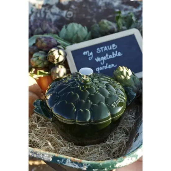 Staub Cast Iron 3-qt Artichoke Cocotte - Basil image {7}