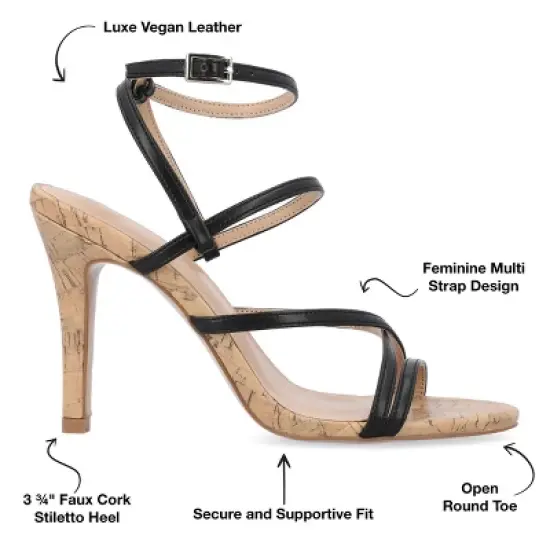 Journee Collection Womens Fylissa Multi Strap Stiletto Open Toe Pumps image {7}