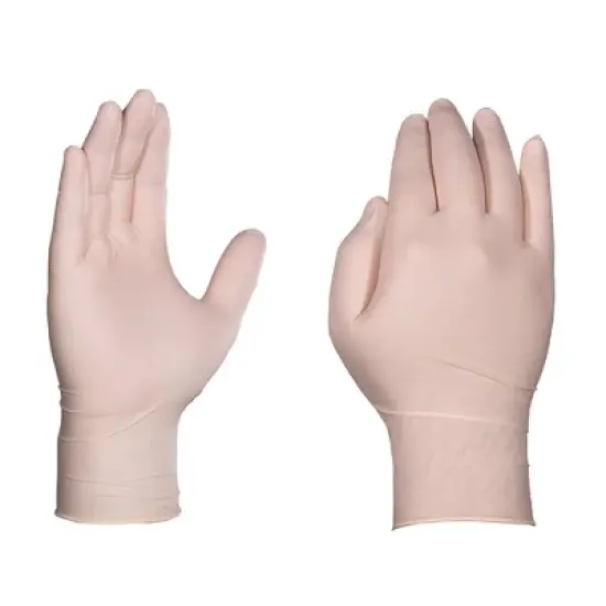 AMMEX Professional Ivory Latex Exam Gloves - Light Duty, Medical Grade - Great for Medical, Dental, Veterinary, Tattoo, and Household and Cleaning image {1}