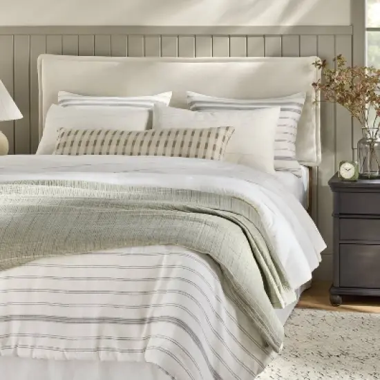 Corduroy Upholstered Headboard Cream - Hearth & Hand&trade; with Magnolia image {1}