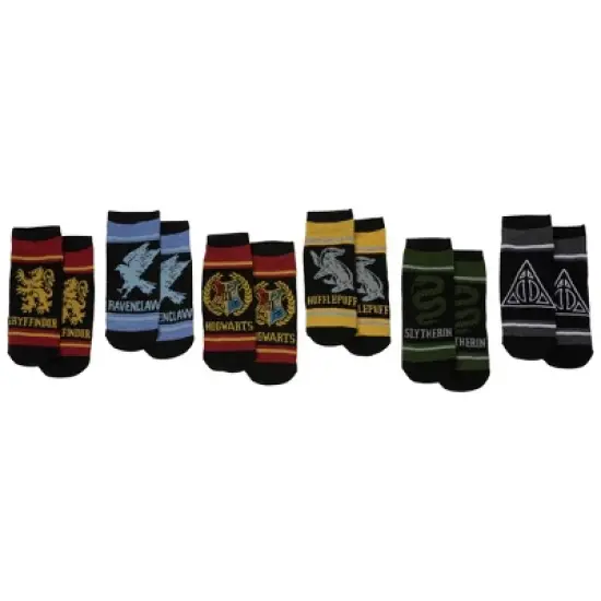 Womens Harry Potter Icons 6-Pair Pack of Low Cut Socks image {1}