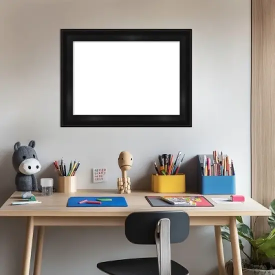 Amanti Art Grand Black Narrow Framed Dry Erase Magnetic Board image {5}
