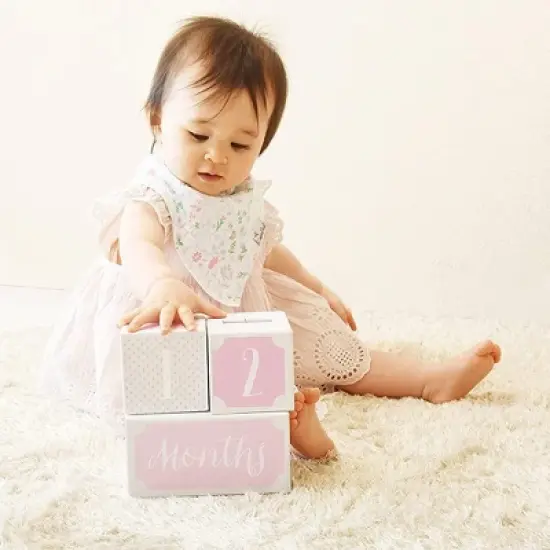 Baby Aspen My First Milestone Princess Baby Age Blocks | BA22006PK image {6}