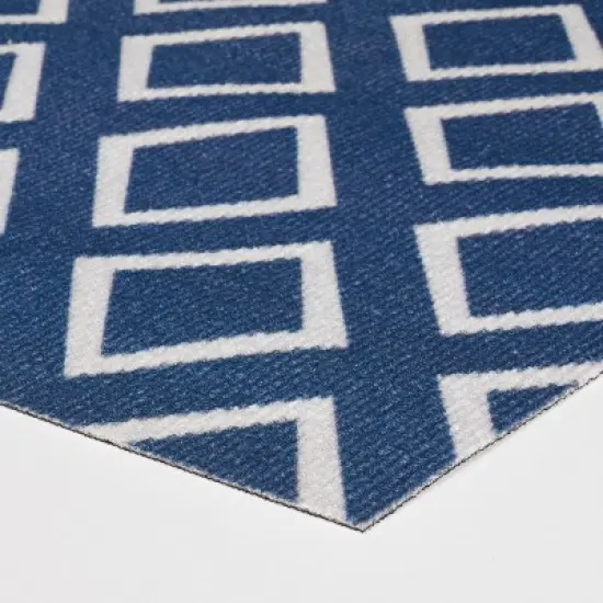 3pk Gemstone Indoor/Outdoor Rug Runner Mat Blue/White - Foss Floors image {9}