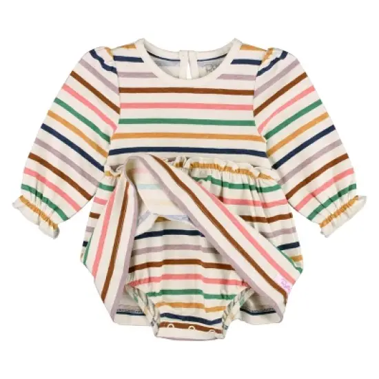 RuffleButts Baby Girls Long Sleeve Skirted Romper image {2}