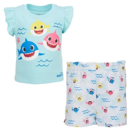 Pinkfong Baby Shark Girls Tank Top and Shorts Toddler  image {6}