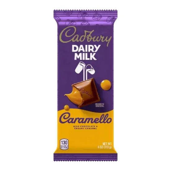 Cadbury Dairy Milk Caramello Milk Chocolate and Caramel Bar Candy - 4oz image {1}