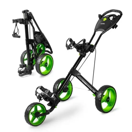 Jovial 3-Wheel Junior Pull Cart - Foldable Golf Cart with Deluxe Scorecard Holder, Ergonomic Handle, and Easy Fold Design - JOVGFP9 image {7}