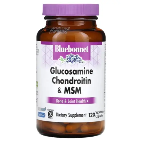 Bluebonnet Nutrition Glucosamine Chondroitin & MSM, 120 Vegetable Capsules image {4}