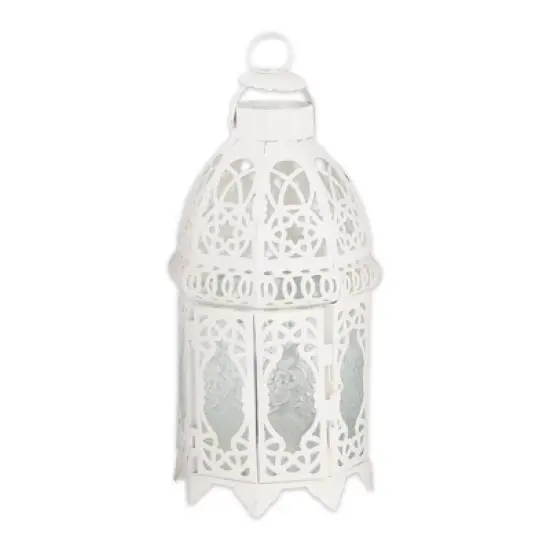 12" Iron Lattice Outdoor Lantern - Zingz & Thingz image {6}