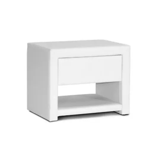 Massey Upholstered Modern Nightstand - Baxton Studio image {4}