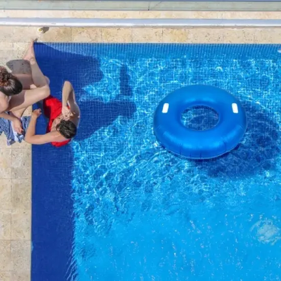 Northlight 42" Blue Sparkle Inflatable Swimming Pool Tube Ring Float image {4}