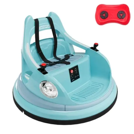 Toddlers Bumper Car, 12V Ride On Toy Car for Kids, Electric Ride On Car w/Remote Control, Baby Bumping Toy Car 2 Speeds, LED Lights, 360 Degree Spin image {10}