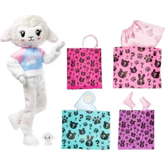 Barbie Cutie Reveal Cozy Cute Tees Series Lamb Doll image {2}