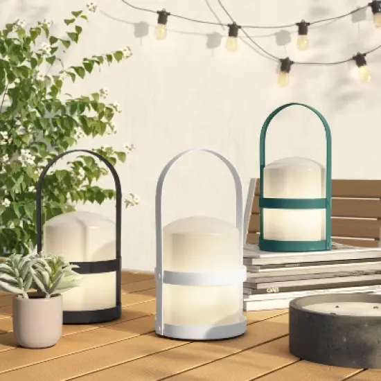 Silo Outdoor Lantern with Handle Teal Green - Project 62&trade; image {1}