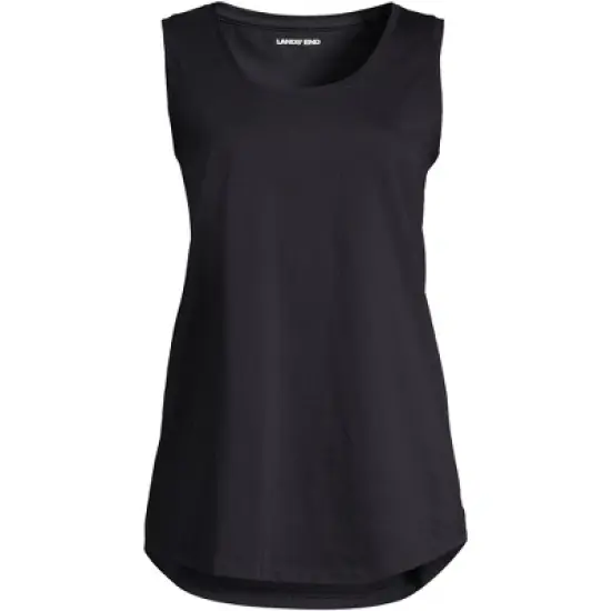 Lands' End Women's Supima Cotton Scoop Neck Tunic Tank Top image {2}