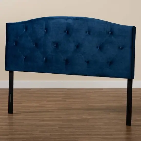 Leone Velvet Fabric Upholstered Headboard - Baxton Studio image {4}