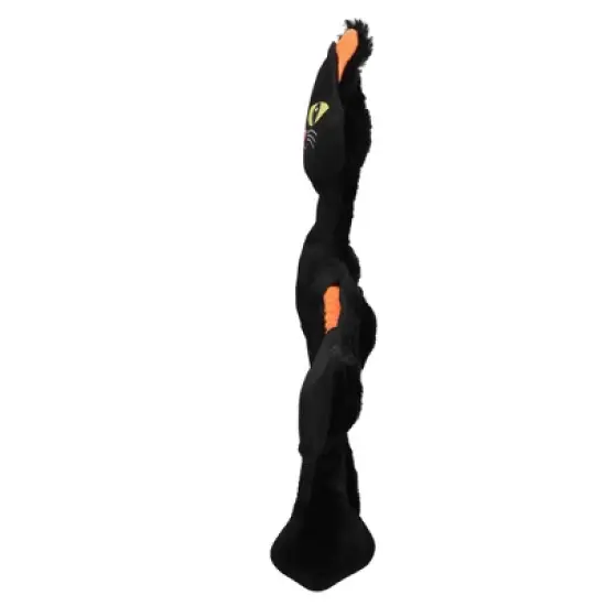 Multipet Skelerope Black Cat Interactive Plush Dog Toy - Black image {3}