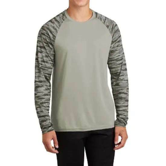 Mafoose Men's Drift Camo Colorblock Long Sleeve Tee - Stylish and Comfortable image {9}