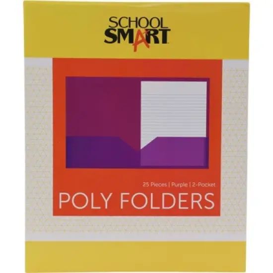 FOLDER SCHOOL SMART TWO-POCKET HEAVYWEIGHT POLY image {10}