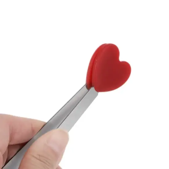 Unique Bargains Stainless Steel Silicone Tips Food Tongs 12 Pcs image {4}