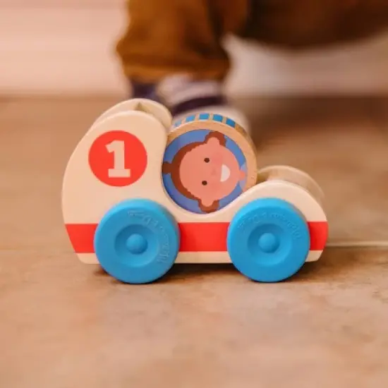 Melissa & Doug GO Tots Wooden Race Cars (2 Cars, 2 Disks) image {4}