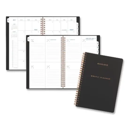 At-A-Glance Signature Lite Academic Weekly Monthly Planners 12-Month July 2025 to June 2026 Black Cover 8 x 5 image {3}