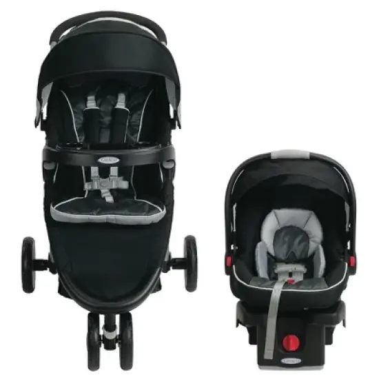 Graco FastAction Fold Sport Click Connect Travel System with SnugRide Infant Car Seat - Gotham image {1}