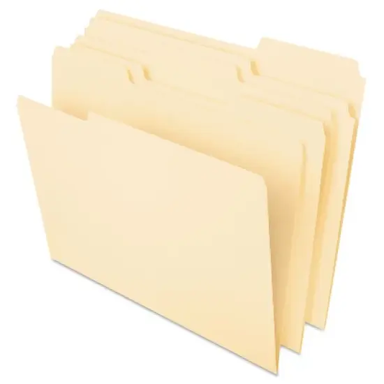 Pendaflex Essentials File Folders 1/3 Cut Top Tab Letter Manila 100/Box 75213 image {2}