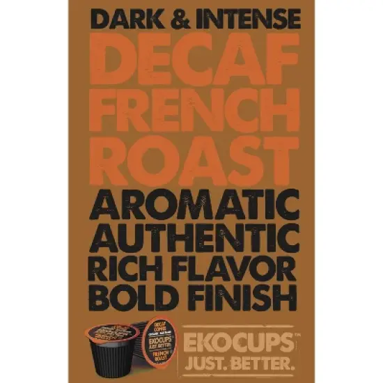 EkoCups Decaf French Roast Organic Coffee Pods image {2}