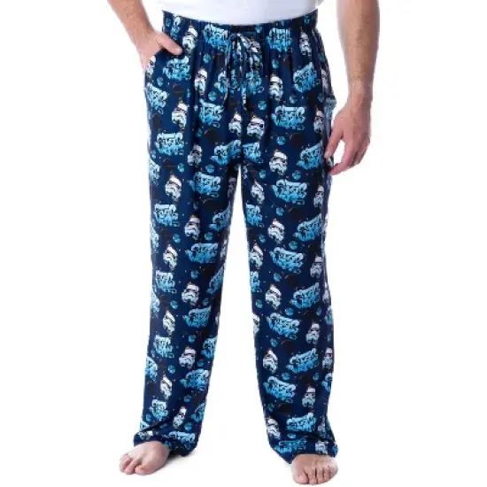 Star Wars Stormtrooper Mens' Graffiti Allover Loungewear Pajama Pants Blue image {5}